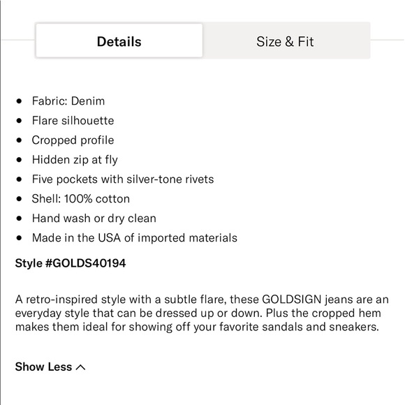 NWT GOLDSIGN The A Jean High Rise Denim Burn 24 - Picture 10 of 12